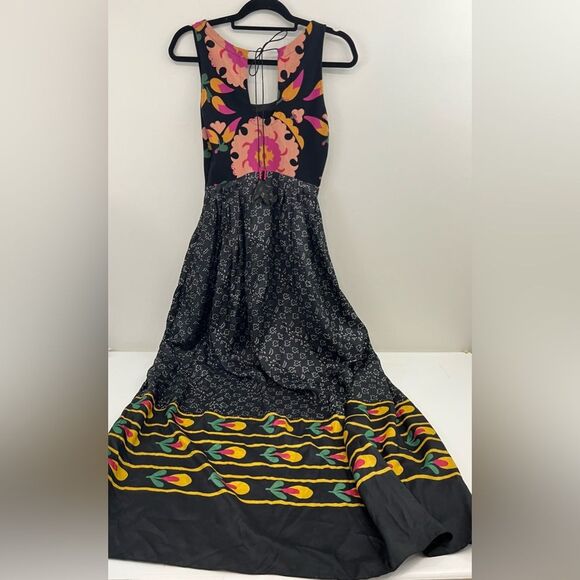 Anthropologie Nanda Silk Maxi Dress by Anupamaa XS - Picture 11 of 16